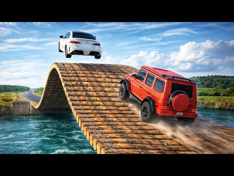 Cars vs Ramp Bridge Challenge #2 in BeamNG Drive!