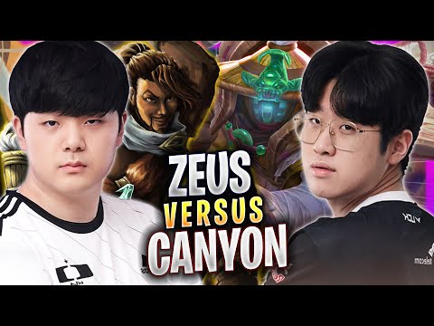 ZEUS vs CANYON! - T1 Zeus Plays Jax TOP vs DK Canyon Akshan! | Season 2023