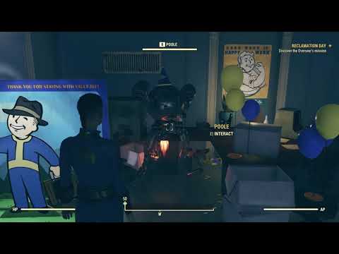 Fallout 76 Part 2 - Vault 76 with The Overseer - 60fps First Time Play No Commentary