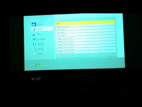 Panasonic DMP-BDT 500 walktrough the different options.