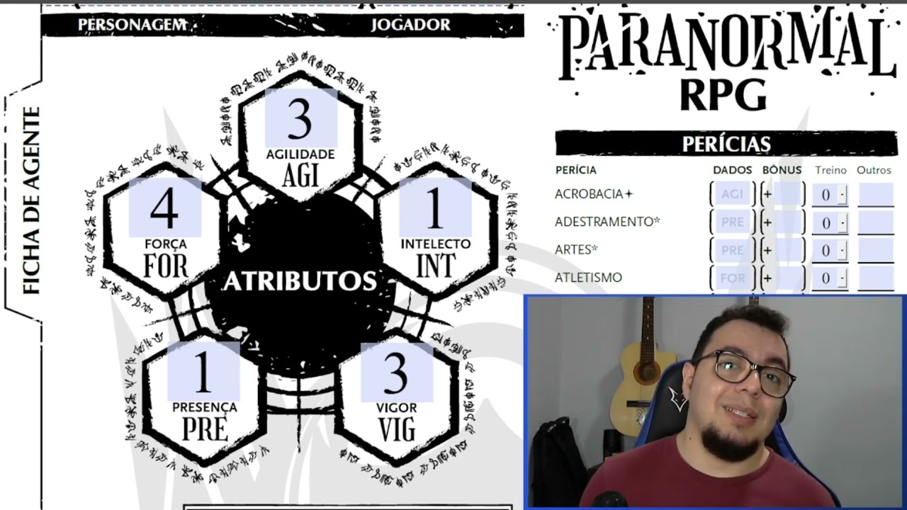 DUVIDAS SOBRE CRIAÇÃO DE  FICHAS - ORDEM PARANORMAL RPG