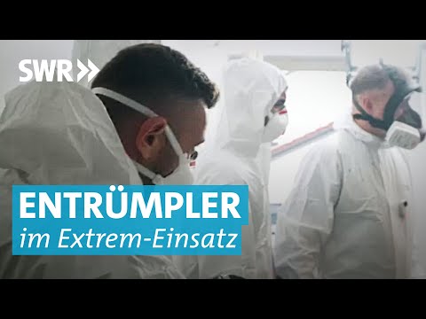 Entrümpler kämpfen sich durch vermüllte Messie Wohnung