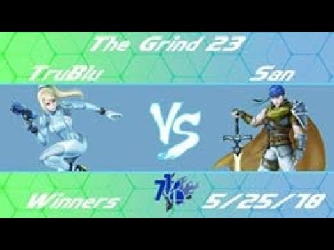The Grind 23  Trublu(Zero Suit Samus) vs San(Ike) Winners Quarters SSB4