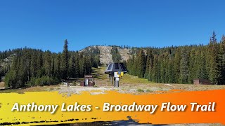 Trail video of the Broadway Flow Trail in Anthony Lakes Ski Area, Oregon. The trail is new and the last section appear to still be under construction. It was my first time down it and there are a couple of spots in the video that I trimmed out where I was