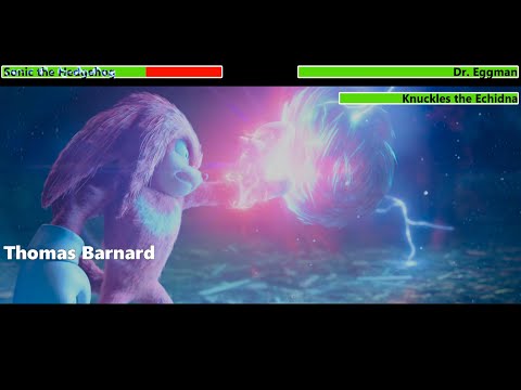 Sonic the Hedgehog vs. Knuckles the Echidna (First Fight) with healthbars