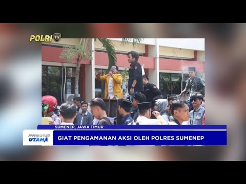 POLRES SUMENEP AMANKAN AKSI UNRAS BEM DI DEPAN PEMKAB SUMENEP