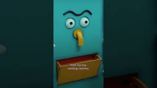 Duck orders lunch from the free vending machine 😱 #DHMIS #Shorts #Comedy