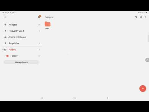how to create folder in Samsung notes in Samsung s6 lite