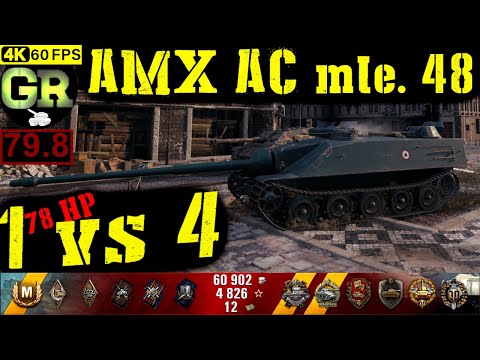 80_World of Tanks AMX AC mle. 48 WoT Replay - 9 Kills 4.5K DMG(Patch 1.4.0)