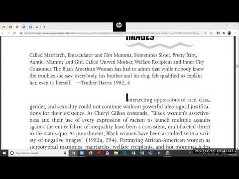 Mammies, Matriarchs and other controlling images by Patrician Hill Collins