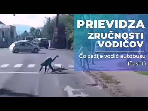PRIEVIDZA - zručnosti vodičov , alebo čo zažije vodič autobusu MHD. Bus cockpit compilation (POV)