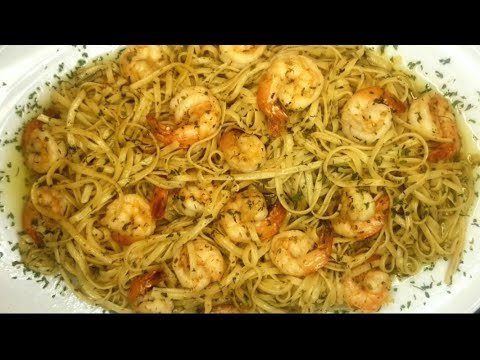 Garlic & Herb Butter Shrimp Linguine-Pasta