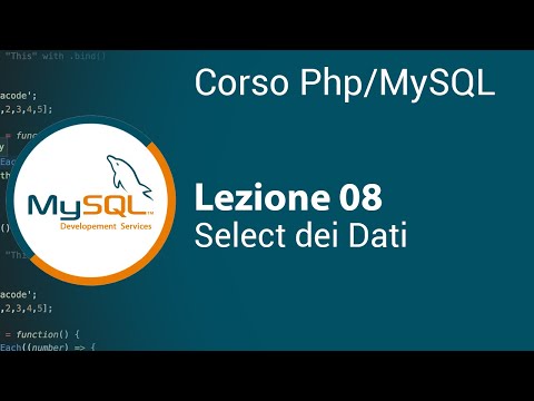 PHP/MYSQL Tutorial Italian 08 - Selecting data with SELECT