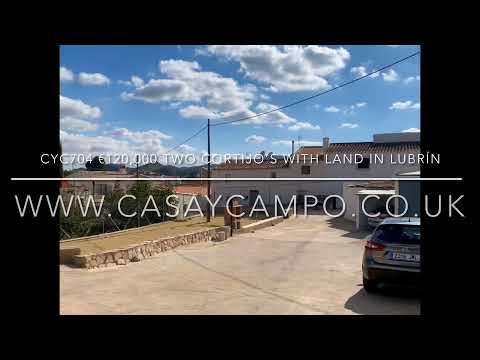 cyc704 €99,950 Two Village Houses with a Large Urban Plot ~ 5 minutes from Lubrín