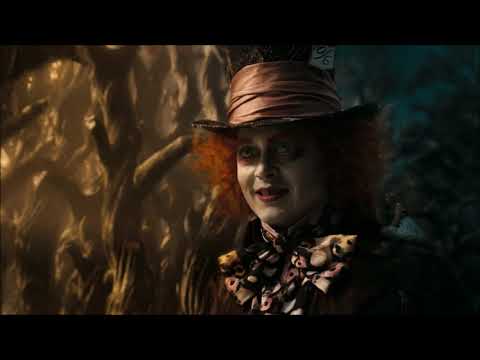 the hatter recites the jabberwocky poem - alice in wonderland 2010