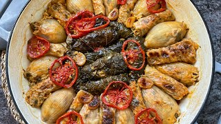 3 סוגי ממולאים בסרטון אחד עלי גפן כרוב ובצל מתכון מטורף