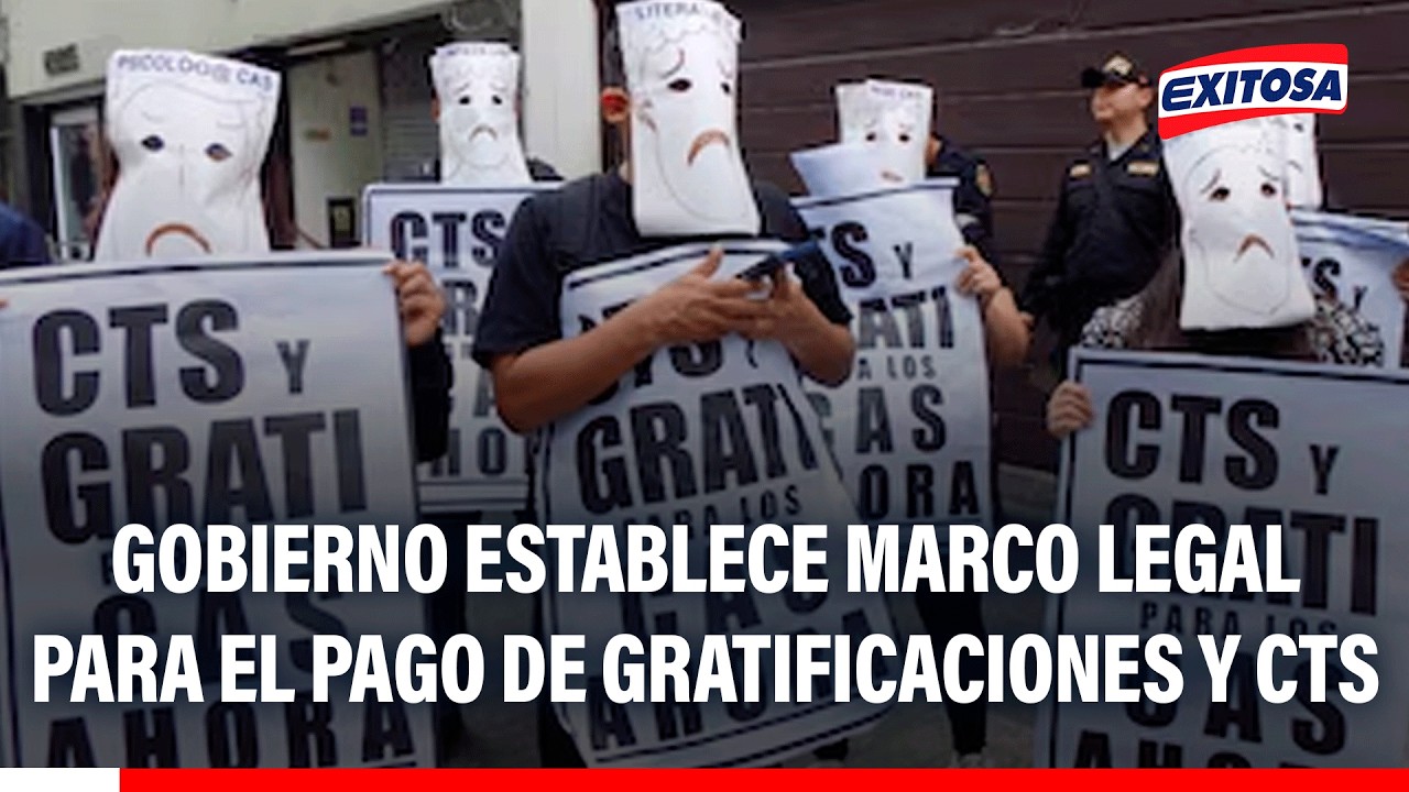 🔴🔵 Gobierno establece marco legal para el pago de gratificaciones y CTS al personal CAS