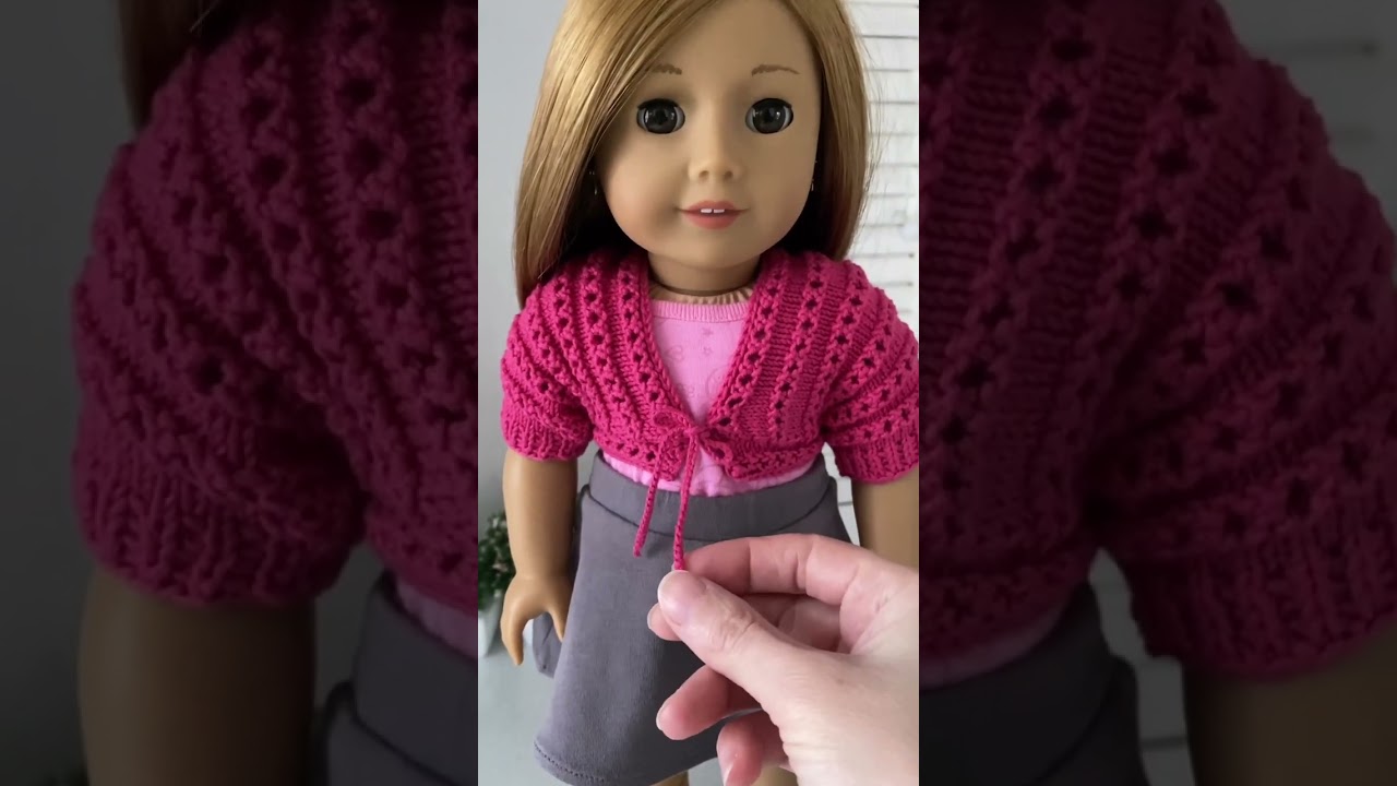 American girl doll clothes, knitting bolero pattern