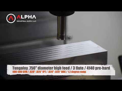 Tungaloy .750" Dofeed / High feed milling in 4140-prehard