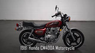 Video Thumbnail for 1981 Honda CM400A
