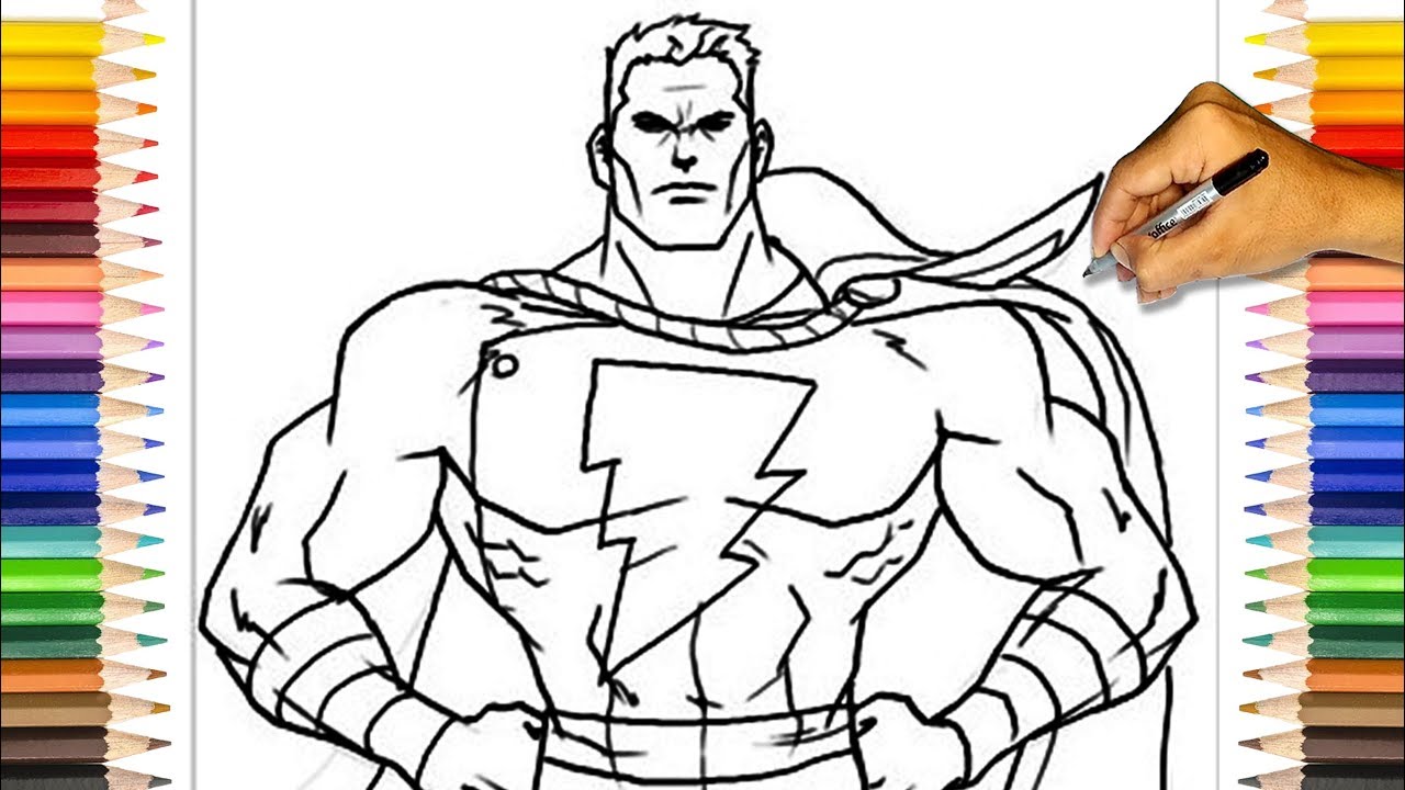 SHAZAM Coloring Pages | Captain Marvel of DC Coloring Book