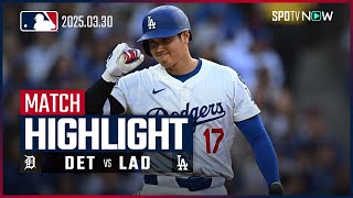 【大谷が今季初盗塁を記録！チームも逆転勝利で無傷の開幕5連勝！】タイガースvsドジャース 試合ハイライト MLB2025シーズン 3.30