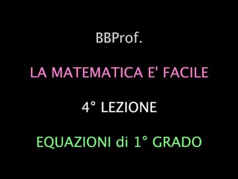 04 Equazioni di primo grado