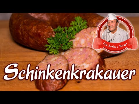 Schinkenkrakauer selber machen - Wurst selber machen - Opa Jochen´s Rezept