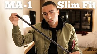 Alpha Industries MA-1 Slim Fit Bomber Measurements: EU &amp; US