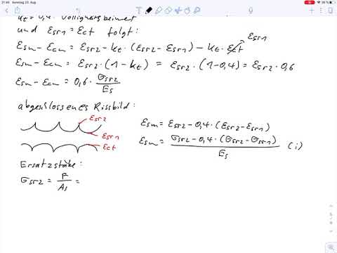 Rissbreitenbeschränkung – Rep. Massivbau 3 (Klausur WiSe 15/16 Aufg. 9.4 (2))