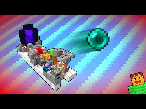 This small machine sends you MILLIONS of blocks... Breeze wind charge ender pearl cannon redstone