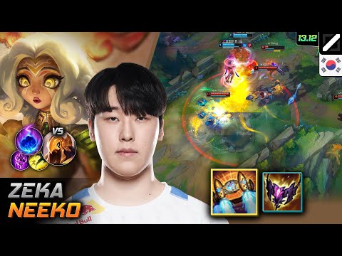Zeka Neeko Mid Build Hextech Rocketbelt Arcane Comet - LOL KR Challenger Patch 13.12