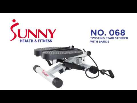 Sunny Health & Fitness Twisting Stair Stepper with Bands - Second Medium