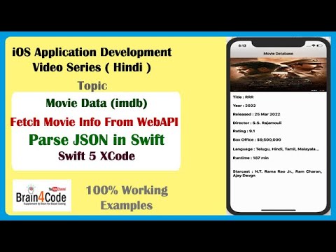 How to Fetch Movie Data From IMDB Web API in Swift 5 XCode | Hindi | Parse JSON data in Swift iOS