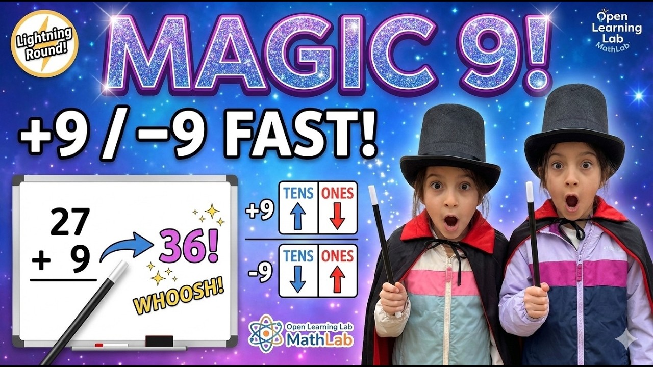 Magic 9 Trick! ✨🧙‍♂️ Add & Subtract 9 Super Fast (Kids Math Ages 6–9)