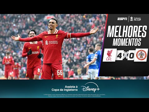 Gols e lances de Liverpool x Accrington Stanley