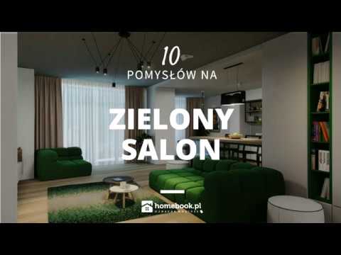 Jak urządzić salon? 10 pomysłów na salon z kolorem zielonym #projekty wnętrz