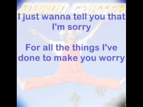 I Will Be Yours - Aaron Carter - lyrics on screen