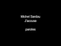 Michel Sardou-J'accuse-paroles