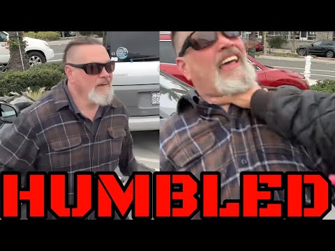 FAKE TOUGH GUY GETS HUMBLED BY AUDITOR | First Amendment Audit