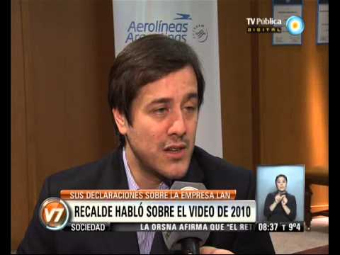 v7 2013 08 28 Recalde habló sobre el video del 2010