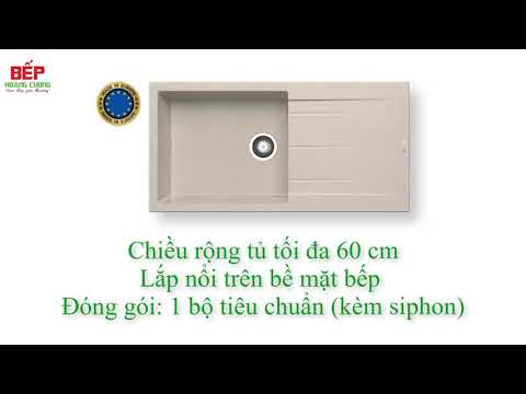 Chậu đá rửa Bosch PYRAGRANITE ALAZIA 100X50 1B 1D | Bếp Hoàng Cương