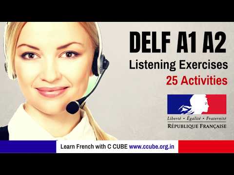 DELF A1 A2 Listening 25 Activities Practice online - French Listening Practice for Beginners