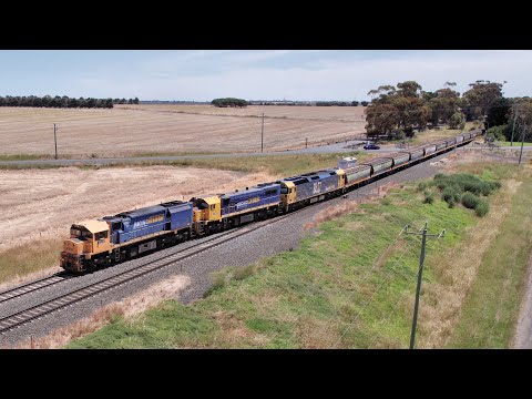 7734V Pacific National Grain Train At Moorabool Loop (20/12/2022) - PoathTV Australian Railways
