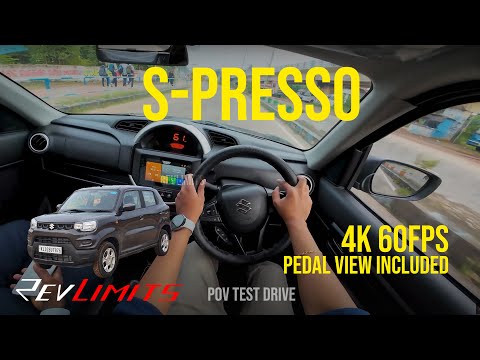 2023 MARUTI SUZUKI S-PRESSO VXI + | 998CC 65.71bhp | POV Test Drive #87 | RevLimits | #DJI Action4