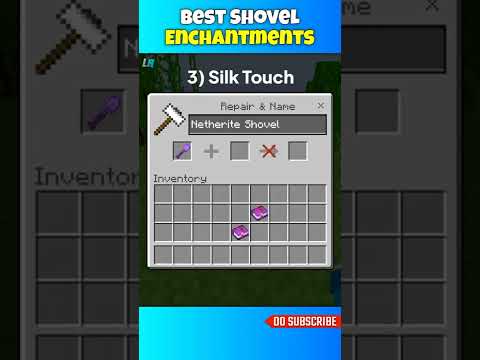 Best ENCHANTMENTS For SHOVEL | OVERPOWERED | Minecraft (Part 4) | #shorts