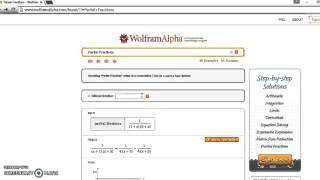 Partial Fractions Using wolfram alpha