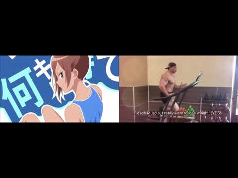 Onegai muscle side by side comparison(Original vs irl version by back guy)