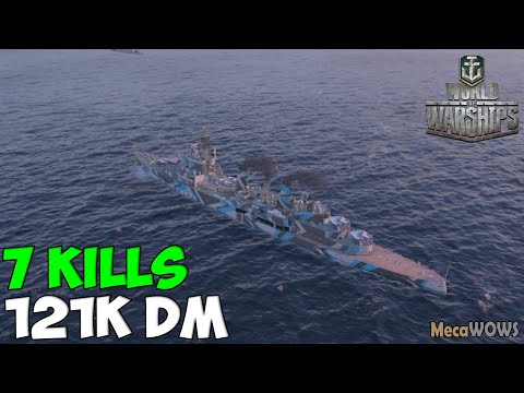 World of WarShips | Belfast | 7 KILLS | 121K Damage - Replay Gameplay 4K 60 fps