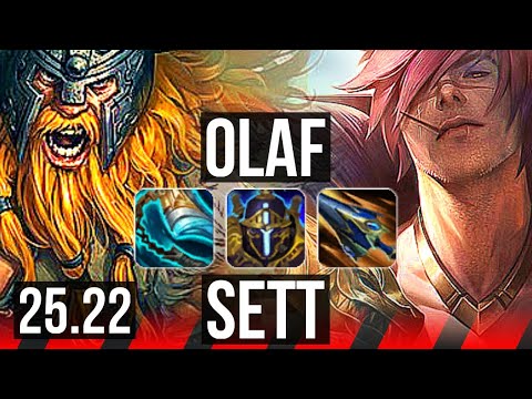 OLAF vs SETT (TOP) | 9 solo kills, 68% winrate, Dominating | KR Master | 25.22